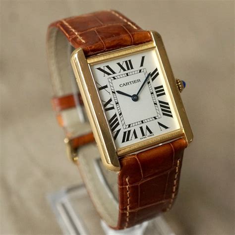 cartier tank solo gold plated|cartier tank solo price.